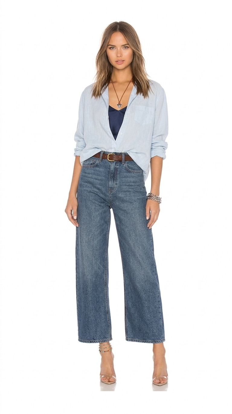 Sky blue signature shirt 