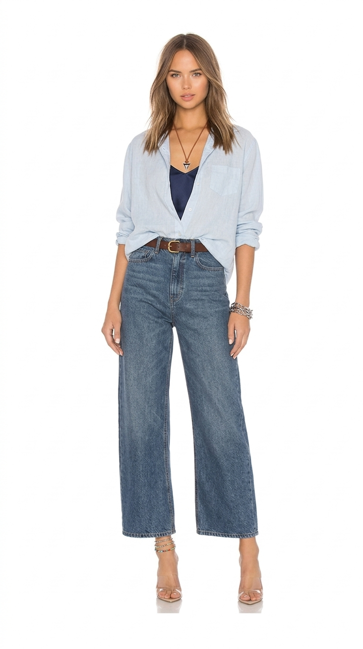 Sky blue signature shirt 